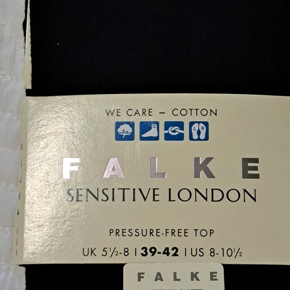 Falke Socks | Falke Sensitive London | Black  Pressure Free Top | Size 8- 10.5 - Picture 7 of 7